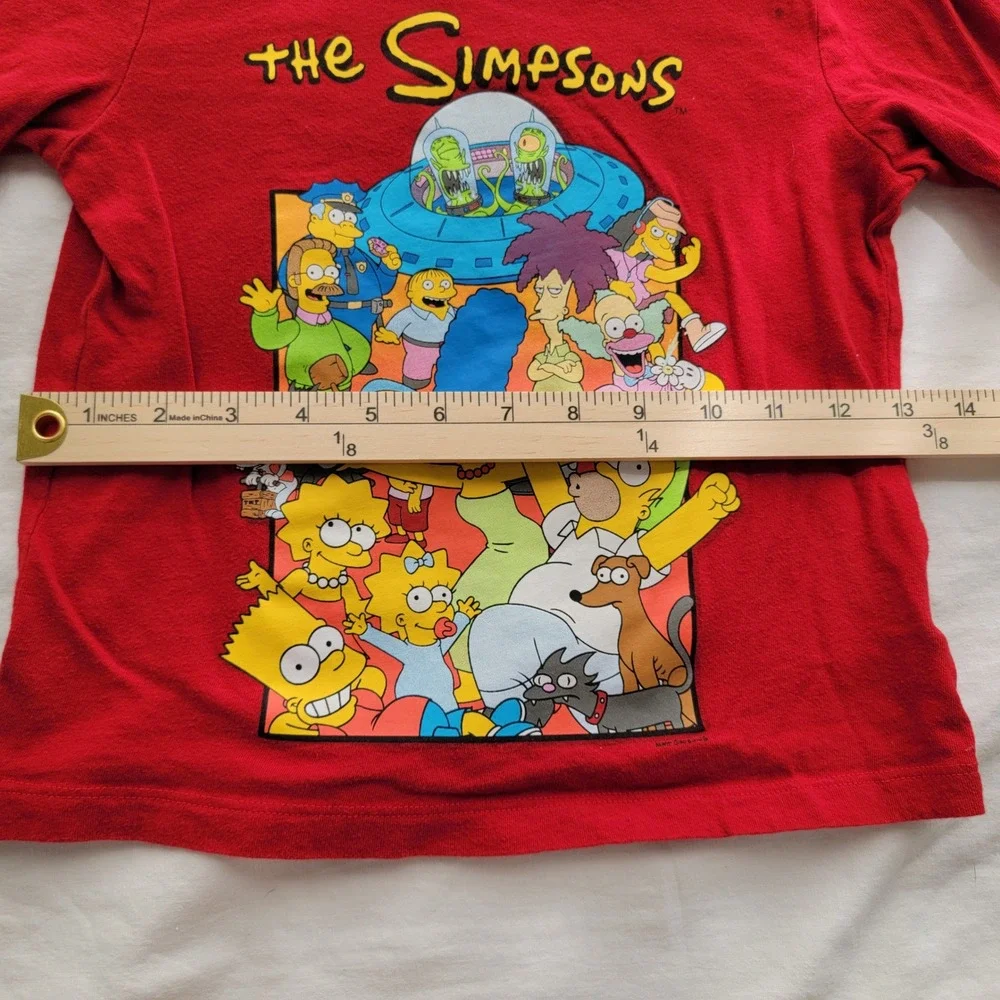 Old Navy Kids The Simpsons Graphic Long Sleeve T-Shirt Red Size XS 5 Cast Print